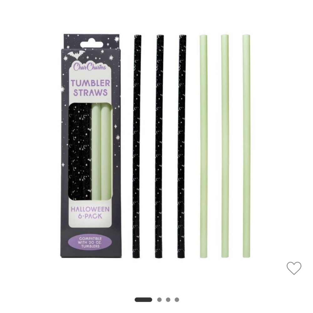 2 CharCharm Halloween 40 oz Straws